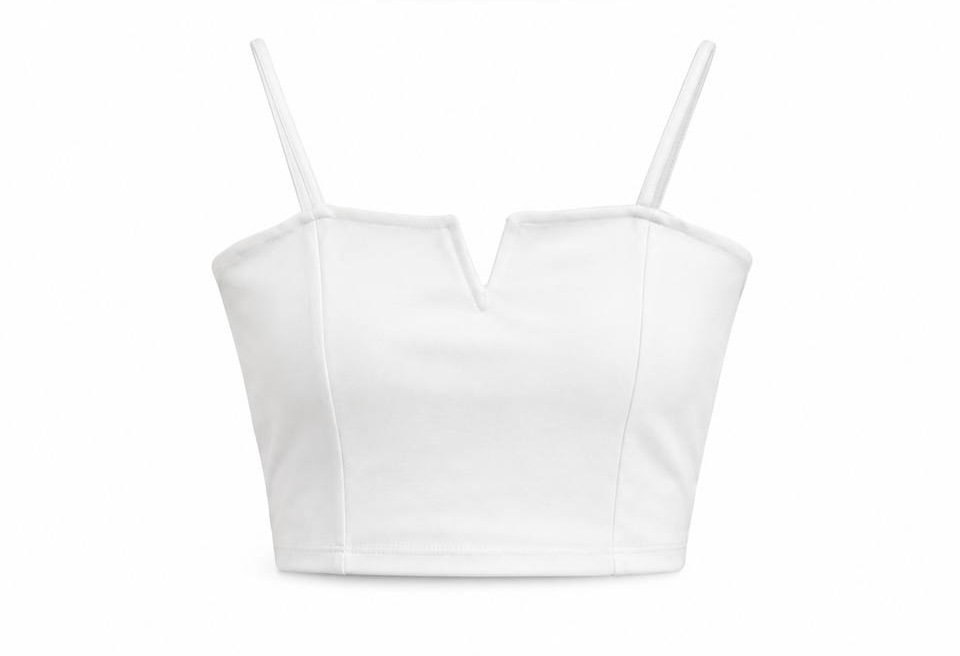 تاپ کراپ کرپ V-Neck زنانه