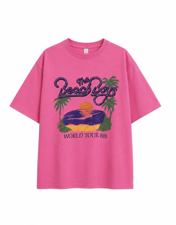 تیشرت استریت‌ویر Beach Boys صورتی
